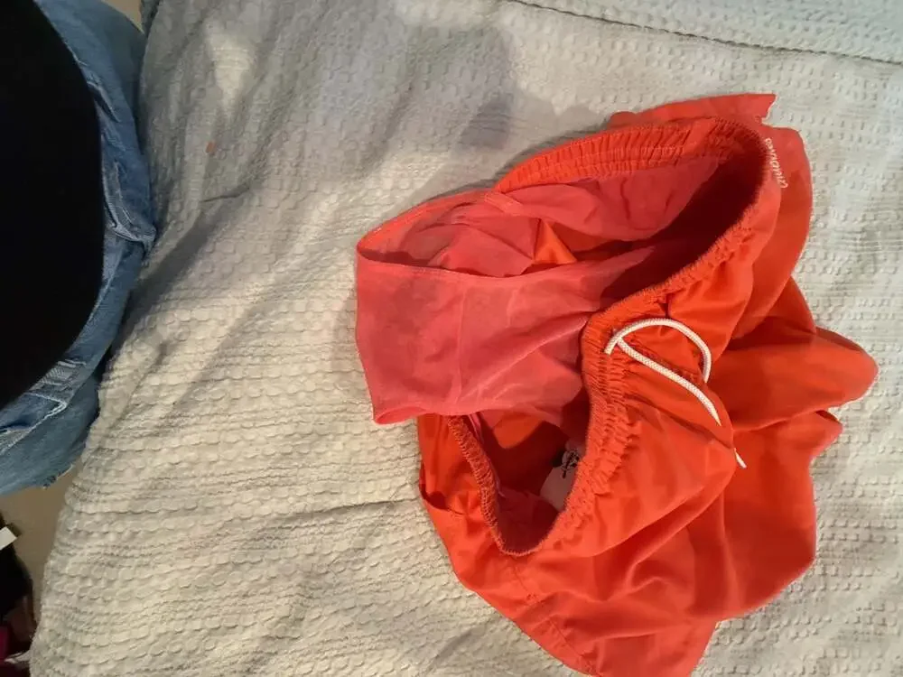 Chubbies Men's Solid Orange Swim Trunks with Drawstring Waist